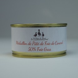 Médaillon de foie de canard (coeur de 50% Foie Gras Entier) 130 gr