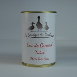Cou de Canard farci (20% Foie gras) 450 gr