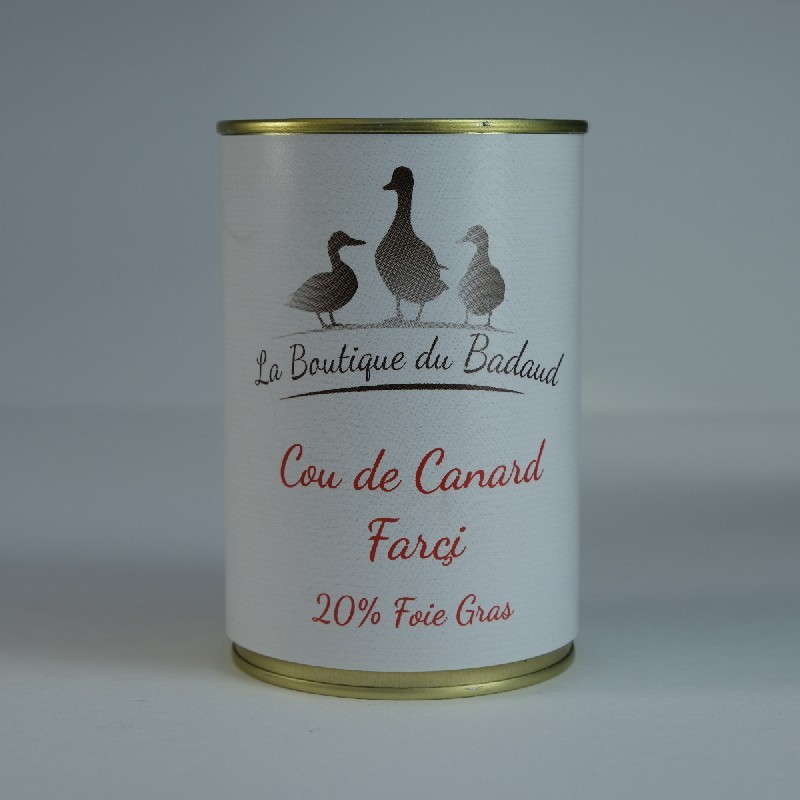 Cou de Canard farci (20% Foie gras) 450 gr
